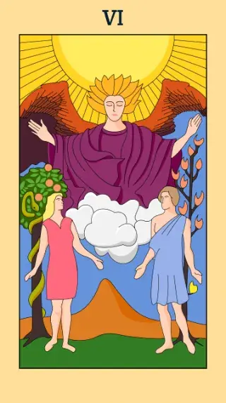 The Lovers tarot card