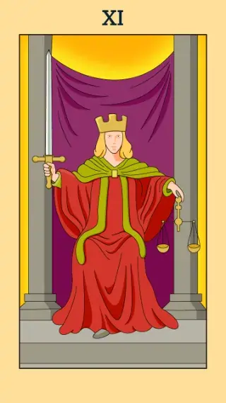 Justice tarot card