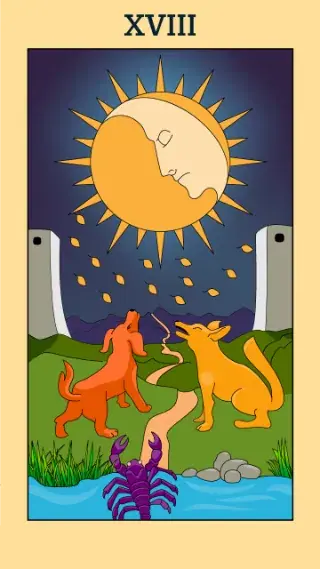 The Moon tarot card