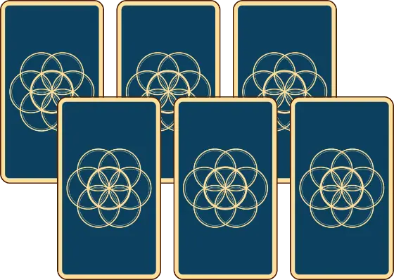 Six-card spread layout